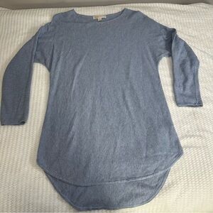 Michael by Michael Kors Womens M Blue Waffle 3/4 Sleeve Tunic Lightweight